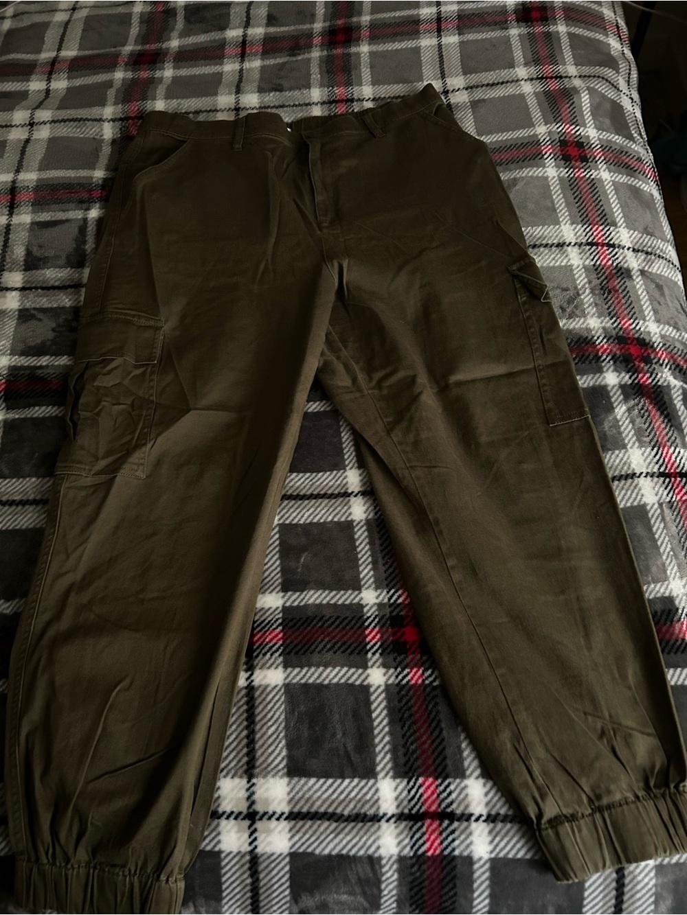 Aeropostale Green Cargo Pocket Utility Jogger Pants
